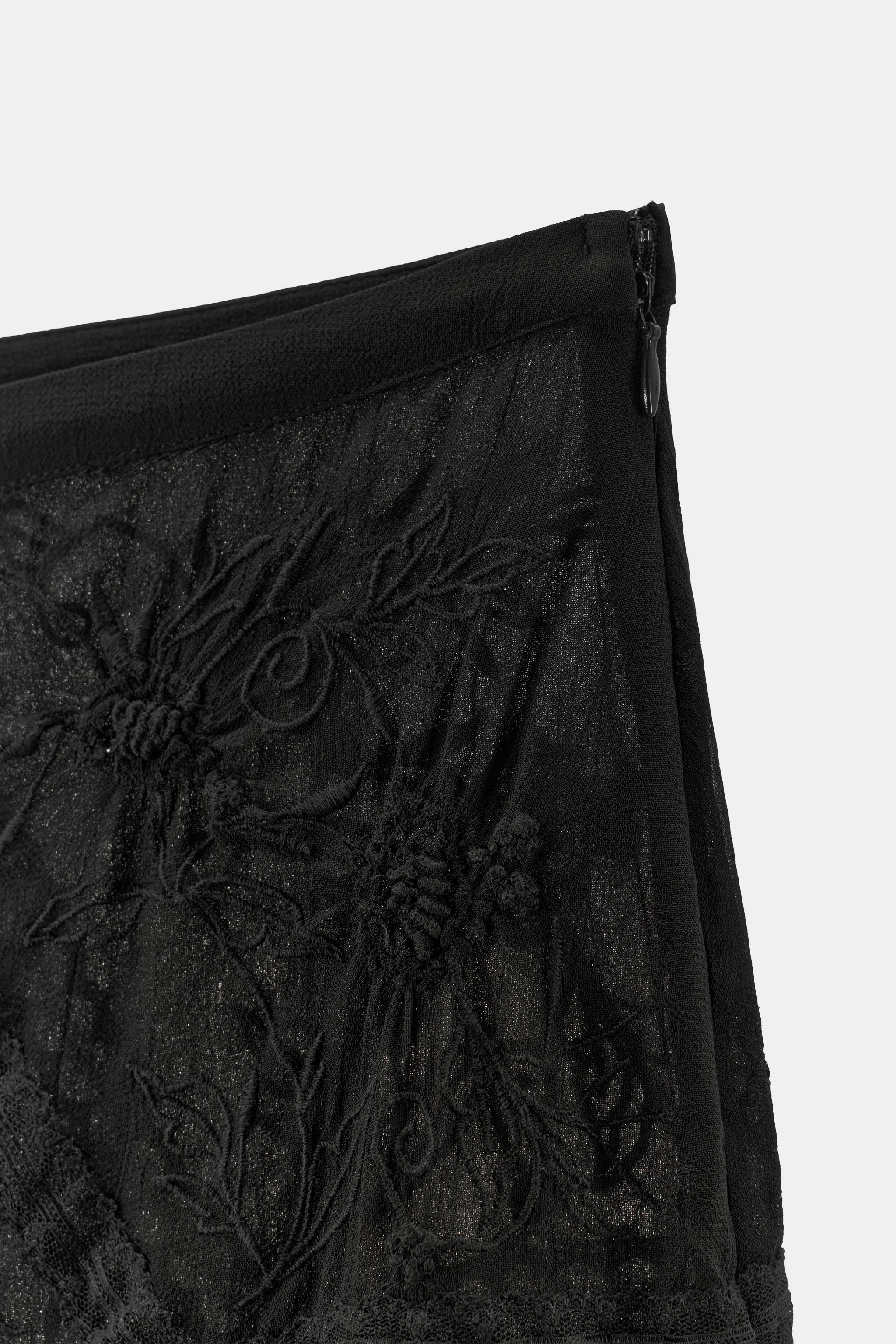 JUPE GEORGETTE COMBINÉE